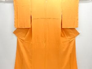 未使用品　縮緬地一つ紋色無地着物